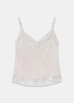 Neutral Lace Detail Camisole Top