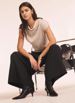 Neutral Linen Blend Sleeveless Knit Top