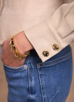 Neutral Linen Cropped Jacket