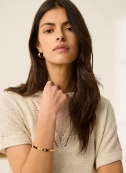 Neutral Metallic Knit Top