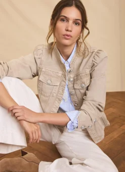 Neutral Military Peplum Jacket