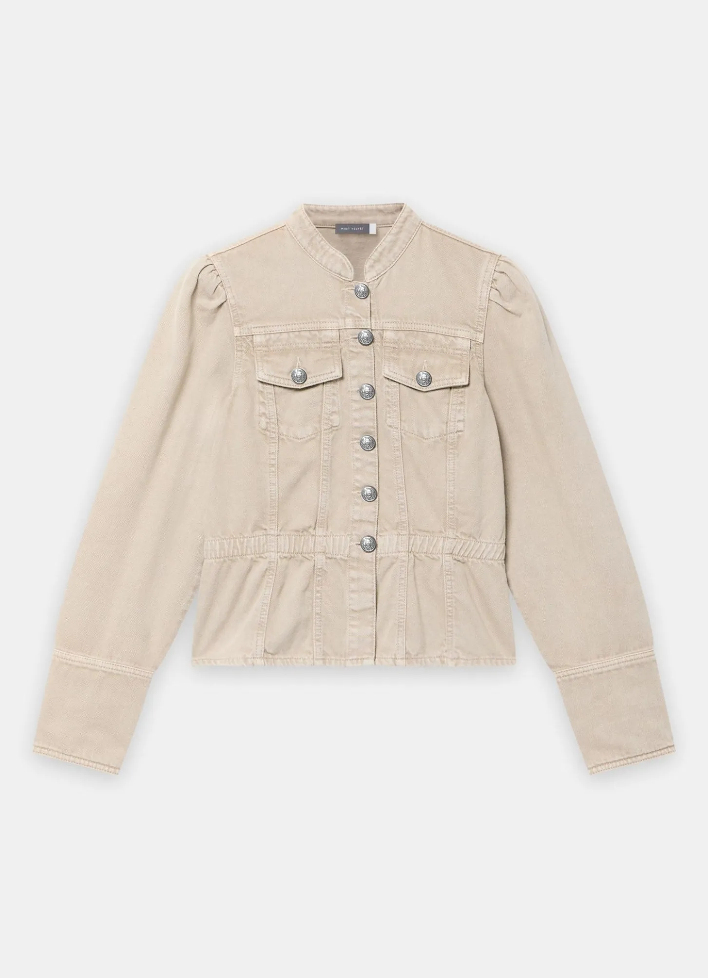 Neutral Military Peplum Jacket