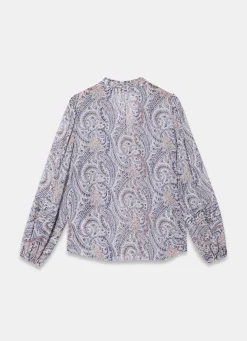 Neutral Paisley Print Blouse