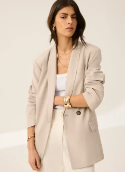 Neutral Single Breasted Blazer