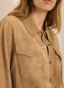 Neutral Suede Shirt