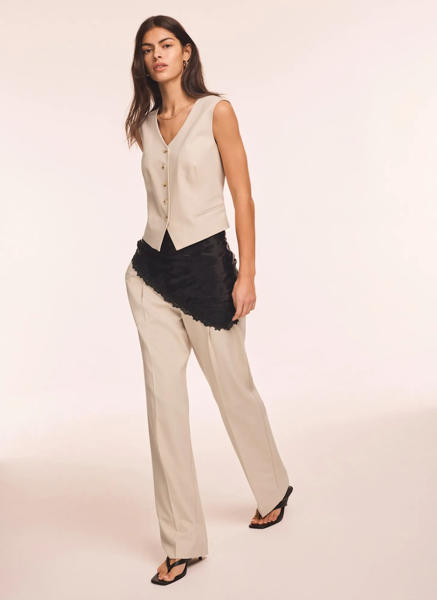 Neutral Tailored Waistcoat