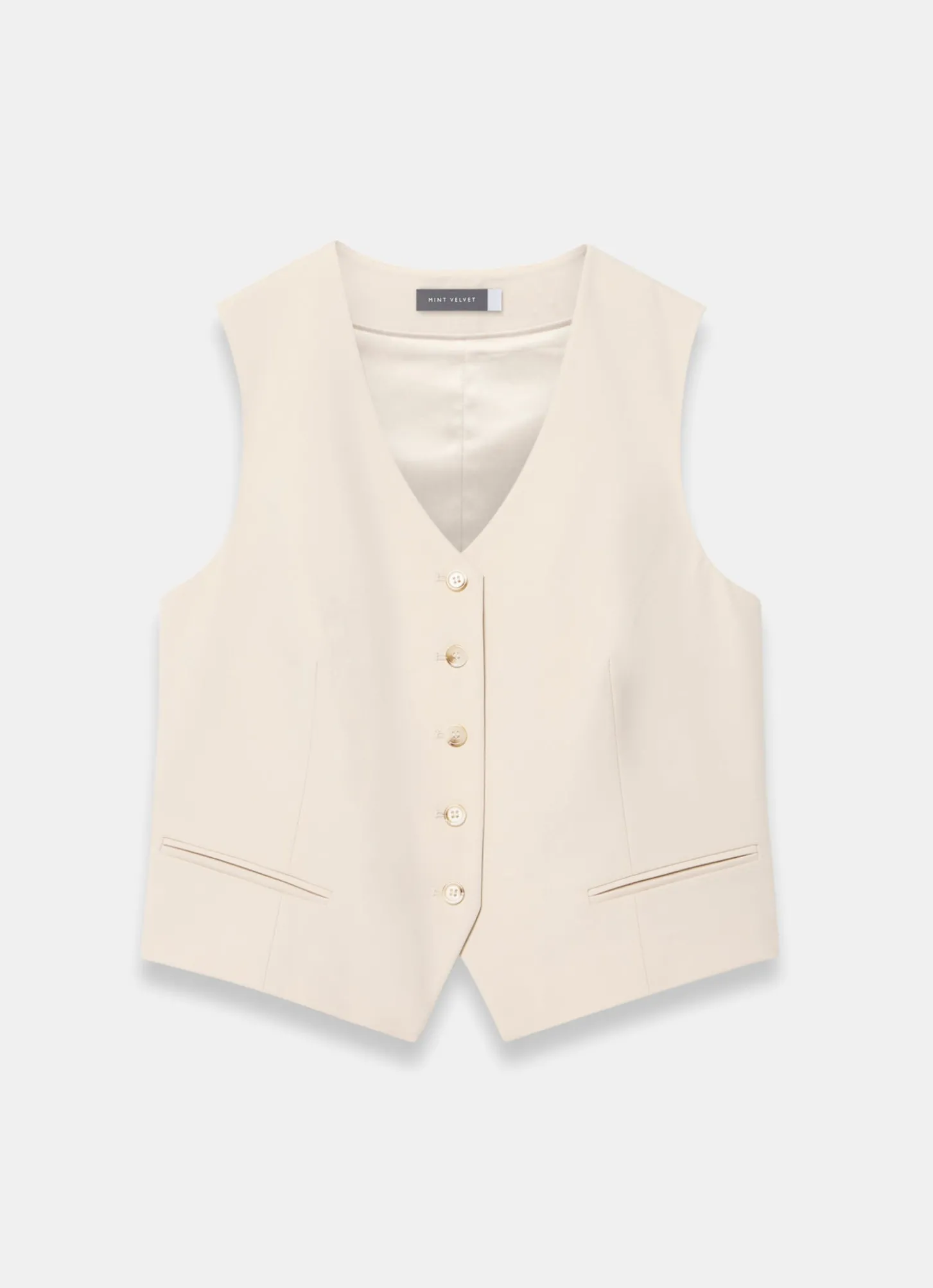 Neutral Tailored Waistcoat