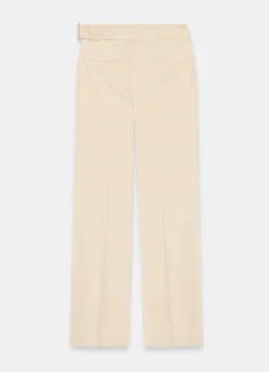Neutral Tapered Buckle Detail Trousers