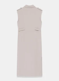Neutral Utility Midi Dress