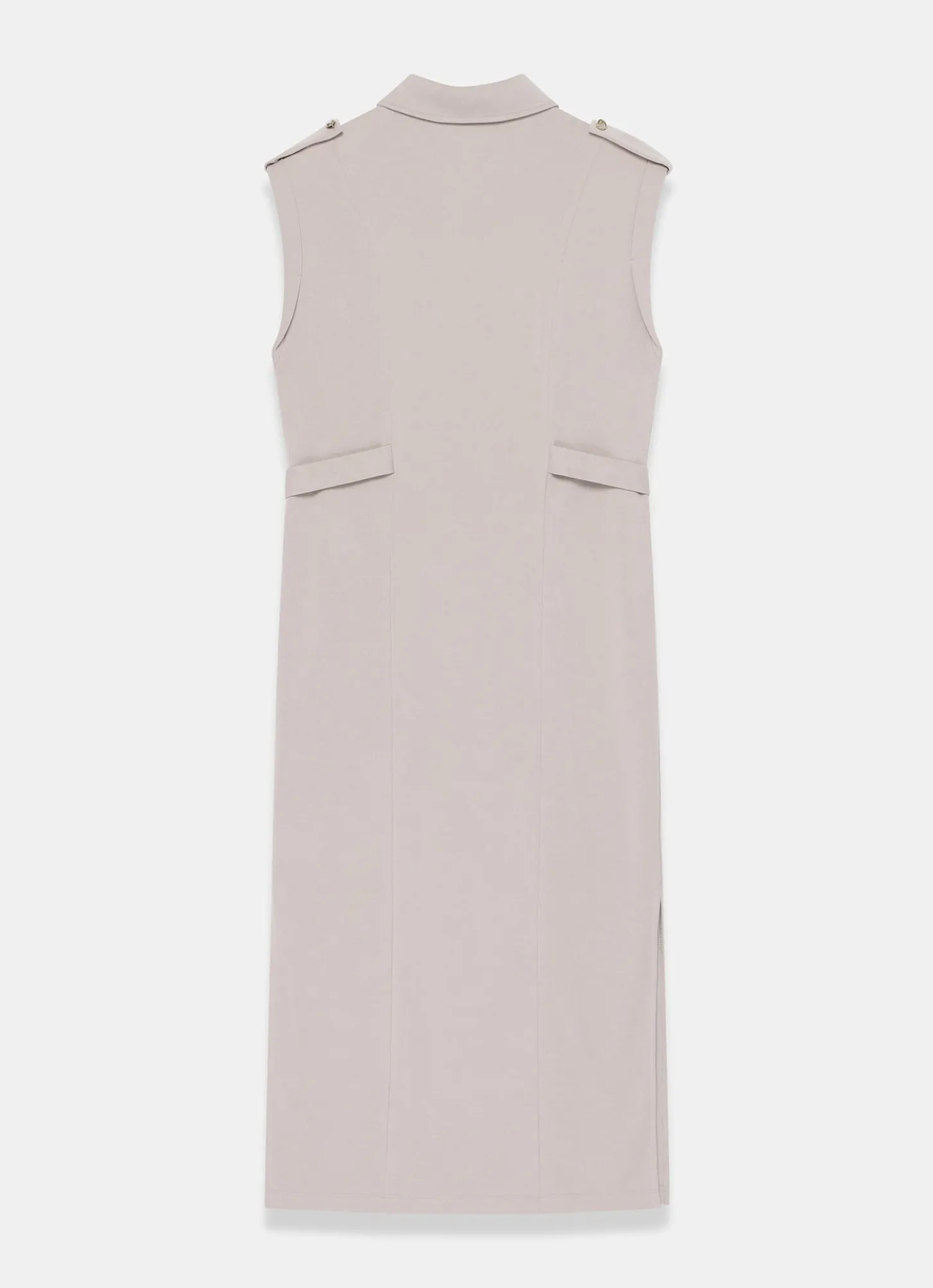 Neutral Utility Midi Dress