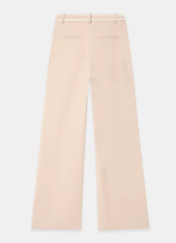 Neutral Waist Detail Wide Trousers