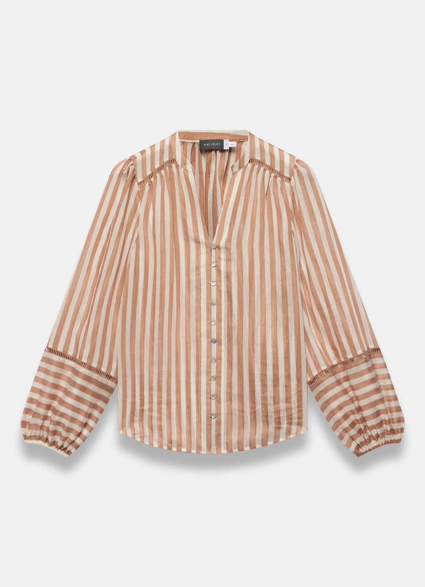 Orange Striped Blouse