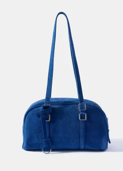 Otti Blue Suede Shoulder Bag