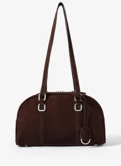 Otti Brown Suede Shoulder Bag