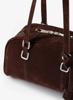 Otti Brown Suede Shoulder Bag