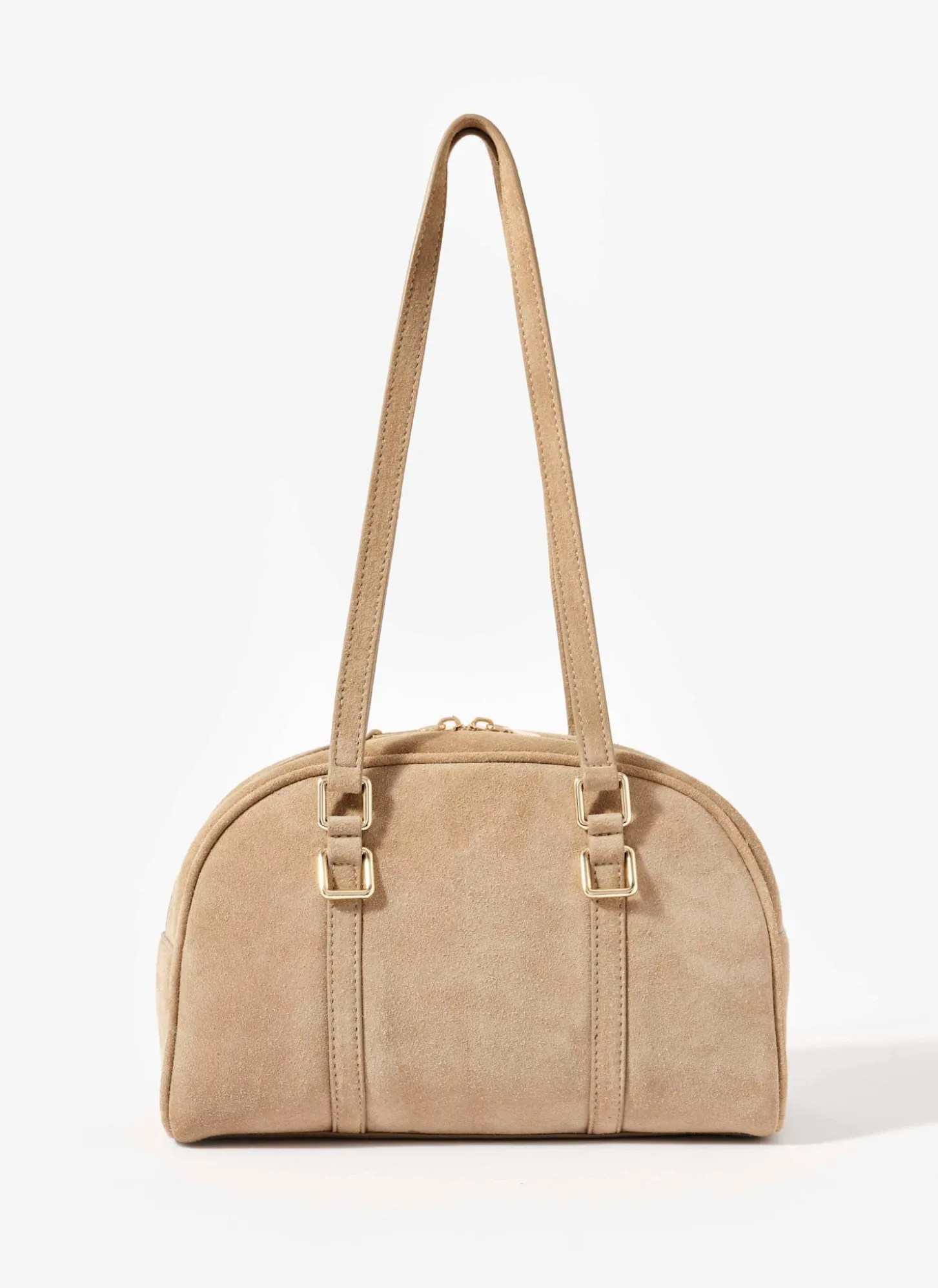 Otti Neutral Suede Shoulder Bag