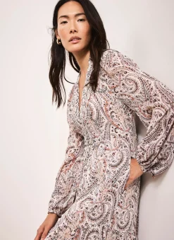 Paisley Print Boho Maxi Dress