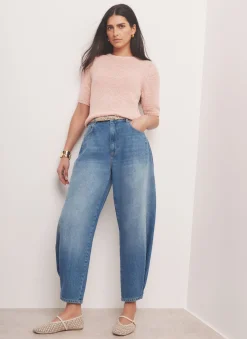 Pink Cotton Blend Knit Top