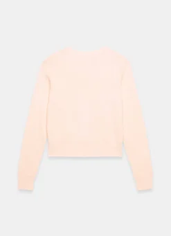 Pink Floral Applique Popper Cardigan