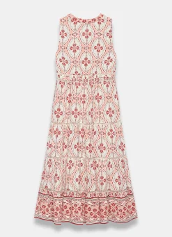 Pink Geo Print Maxi Dress