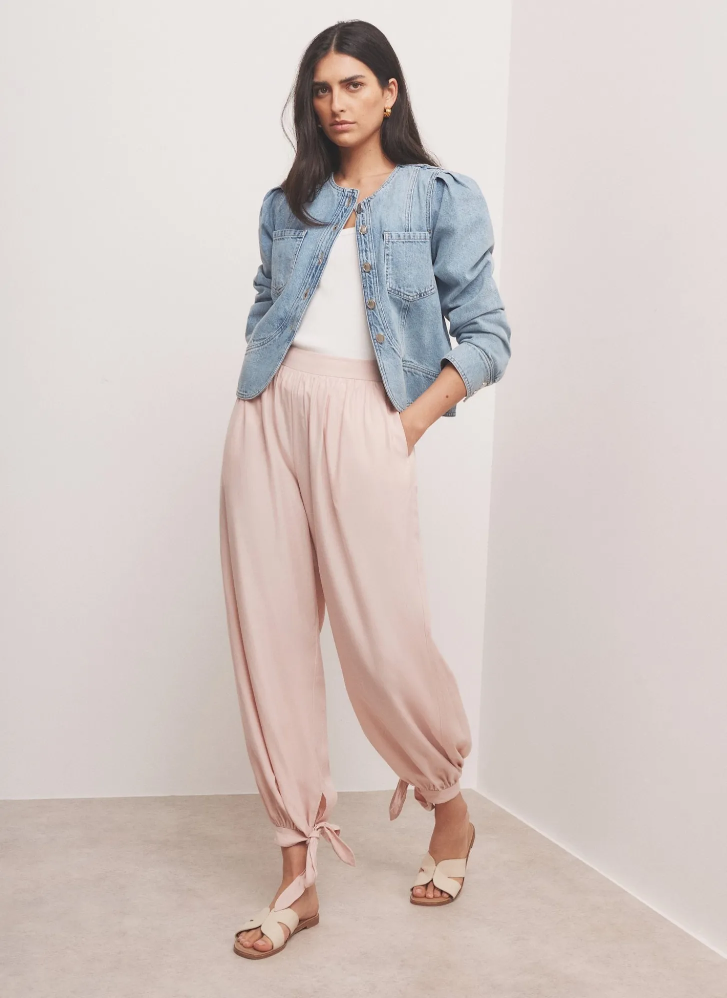 Pink Soft Balloon Trousers