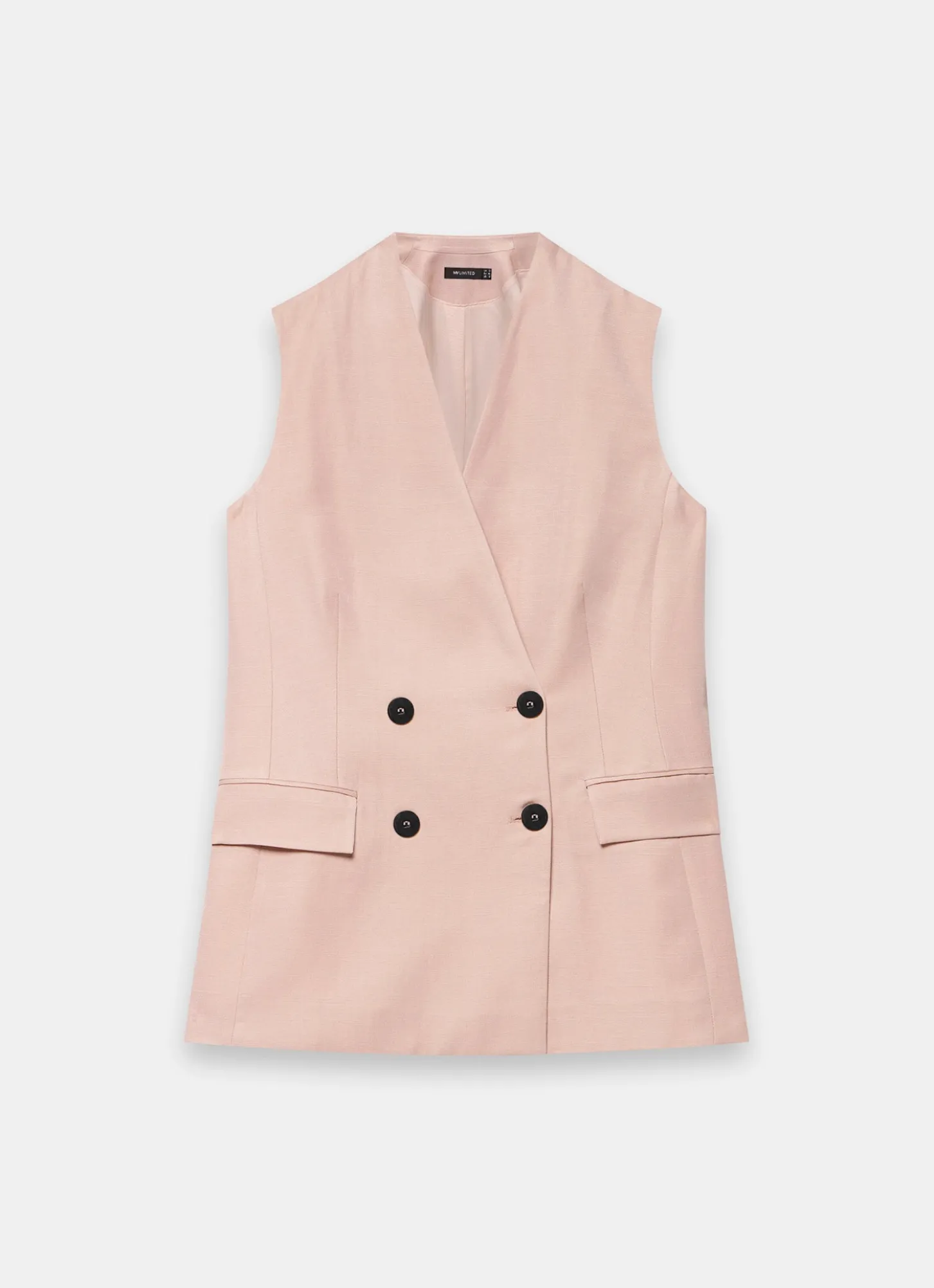 Pink Tailored Longline Waistcoat