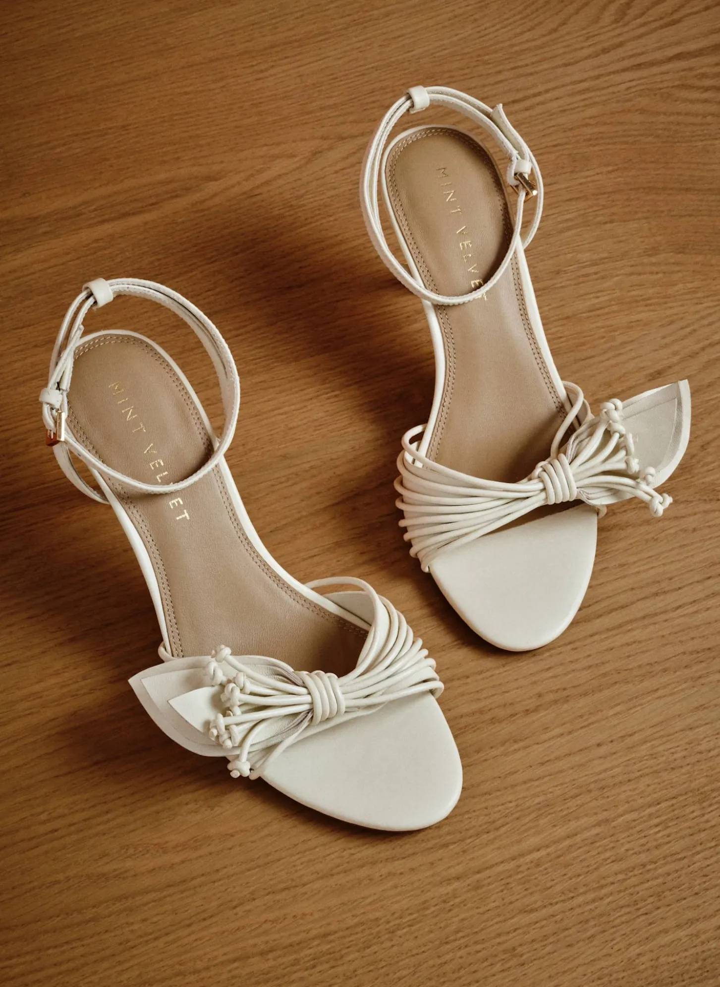 Rae Cream Leather Tassel Heeled Sandals