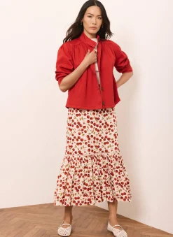 Red Cherry Print Skirt