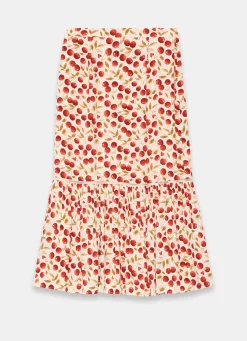 Red Cherry Print Skirt