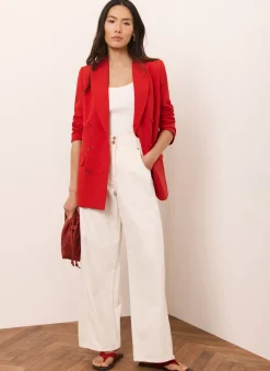 Red Double Breasted Blazer