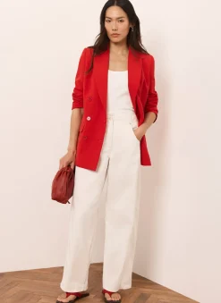 Red Double Breasted Blazer