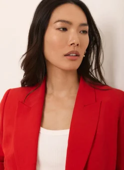 Red Double Breasted Blazer
