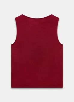 Red Drape Detail Top