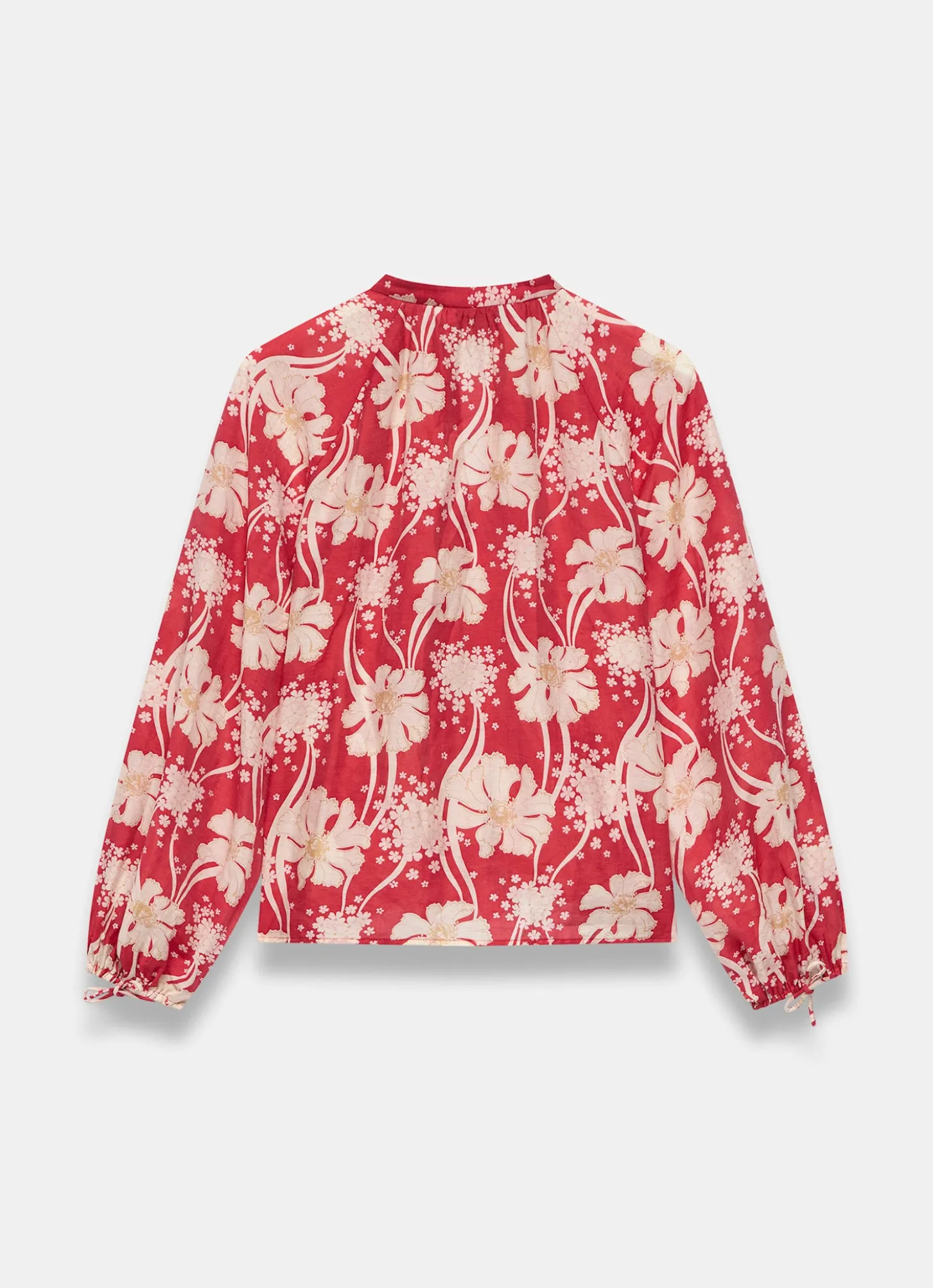 Red Floral Print Blouse