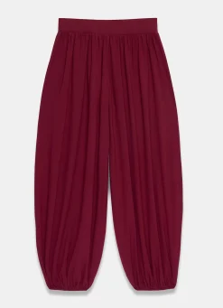 Red Jersey Balloon Trousers