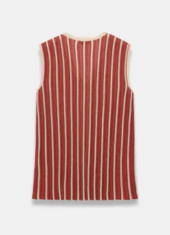 Red Striped Knit Top