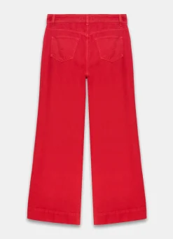 Red Wide Leg Jeans