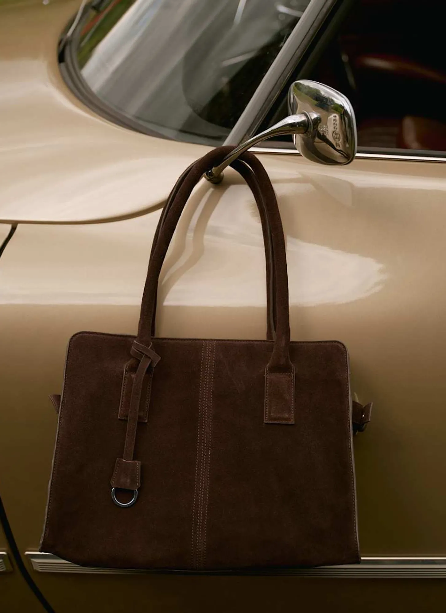Rue Brown Suede Tote Bag