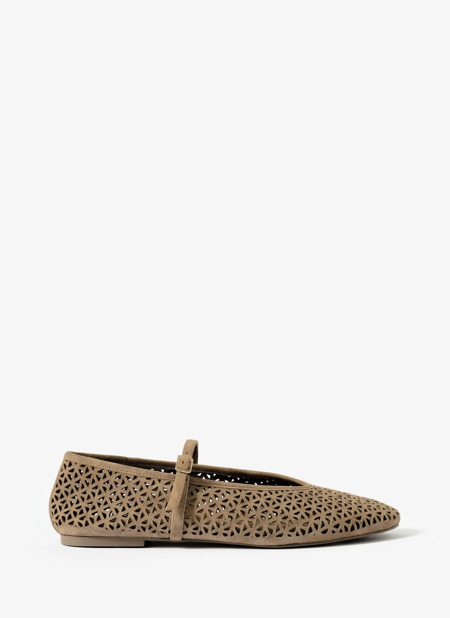Tabi Tan Suede Ballet Flats