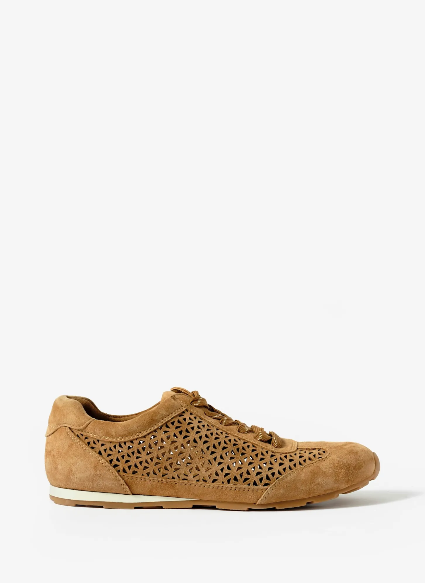 Talia Tan Suede Cut Detail Trainers