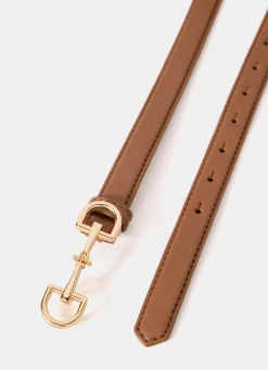 Tan Leather Snaffle Detail Belt