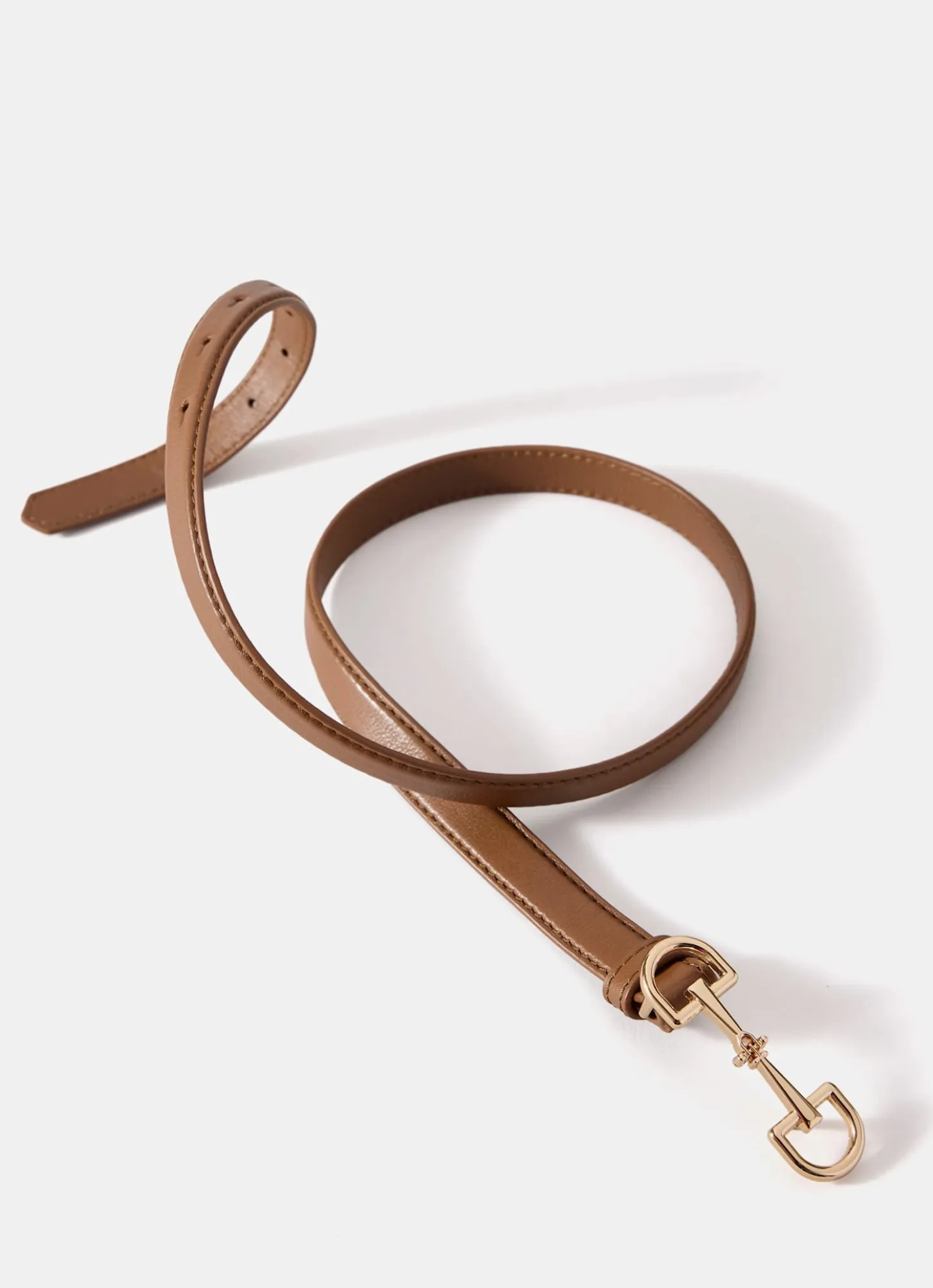 Tan Leather Snaffle Detail Belt