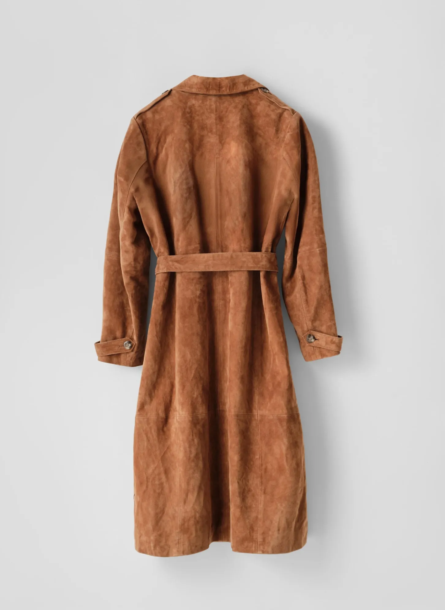 Tan Suede Trench Coat