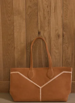 Tula Tan Suede Tote Bag