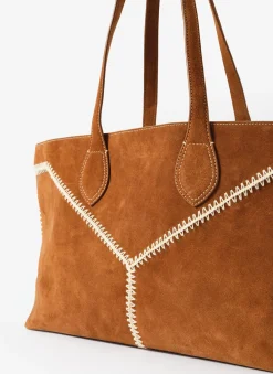 Tula Tan Suede Tote Bag