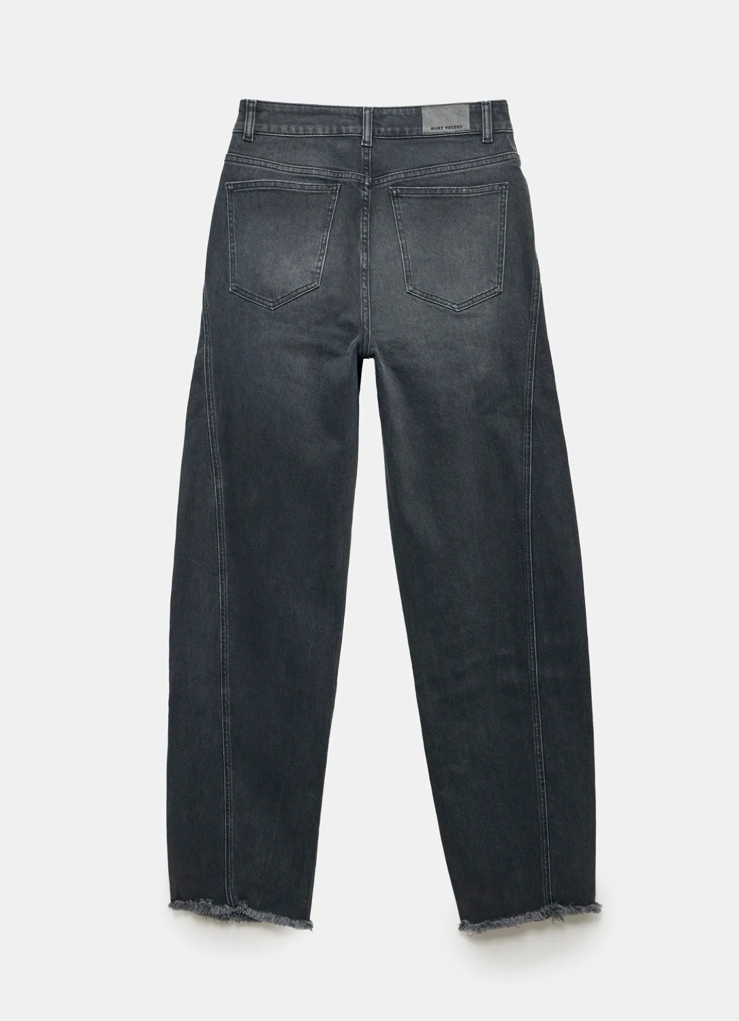Washed Black Barrel Leg Jeans