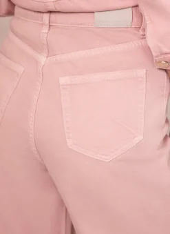 Washed Pink Wide Jeans