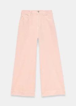 Washed Pink Wide Jeans