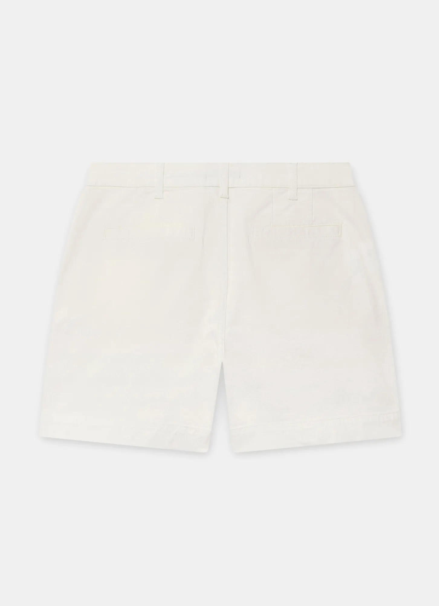 White Button Front Chino Shorts