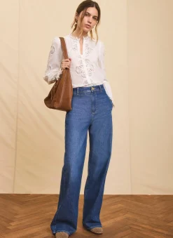 White Cotton Embroidered Blouse